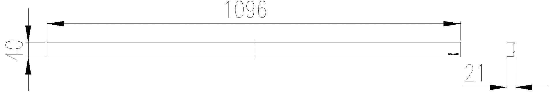 Dallmer - DALLMER Abdeckung CeraLine Design matt, 1100 mm