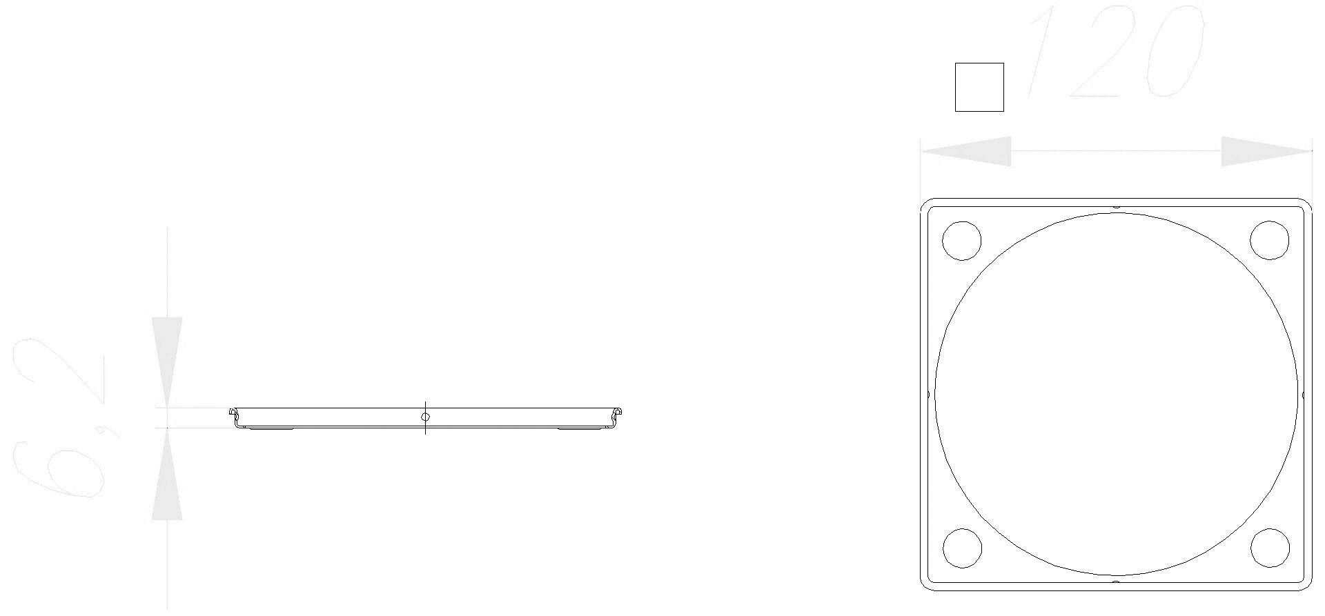 DALLMER RENO-Rahmen, 120 x 120 mm