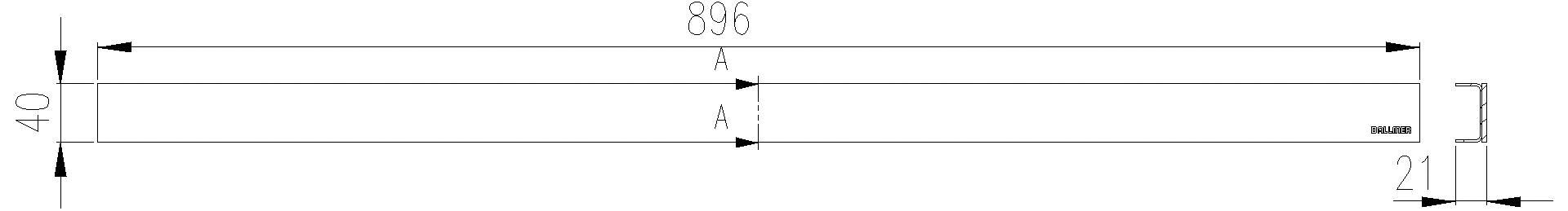Dallmer - DALLMER Abdeckung CeraLine Design Edelstahl poliert, 900 mm