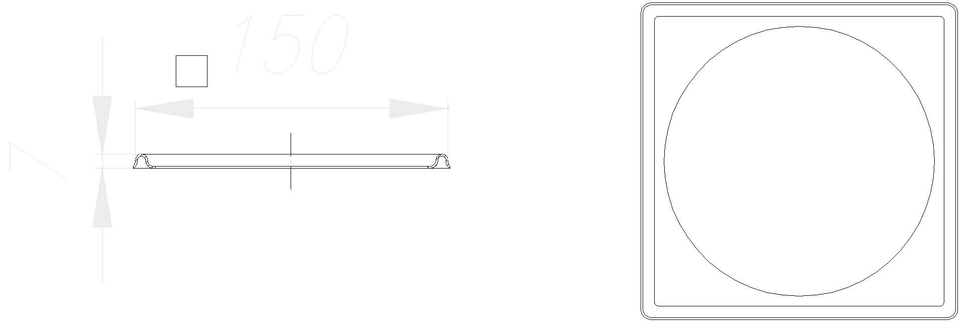 DALLMER RENO-Rahmen, 150 x 150 mm