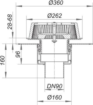 DALLMER SuperDrain 62 Dachablauf Dallmer - DALLMER SuperDrain 62 Dachablauf