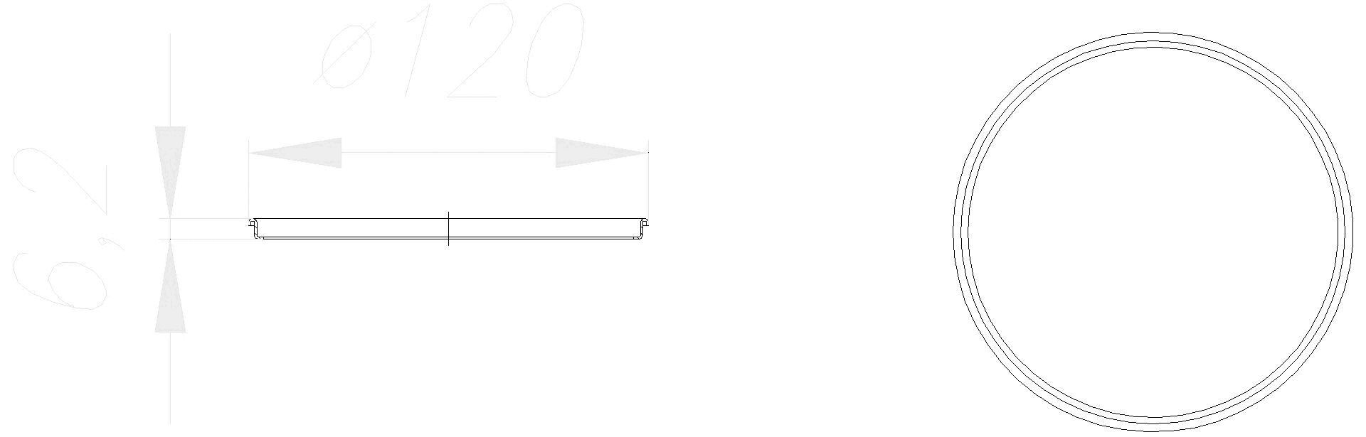 Dallmer - DALLMER RENO-Rahmen, rund, d: 120 mm