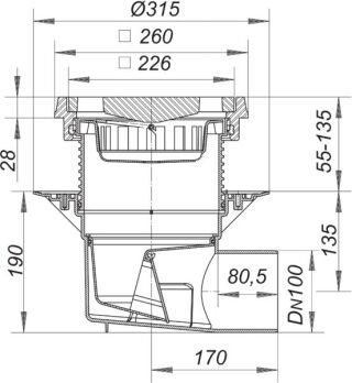 DALLMER Hof- und Parkdeckablauf 615 Dallmer - DALLMER Hof- und Parkdeckablauf 615