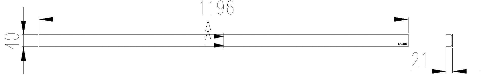 DALLMER Abdeckung CeraLine Design Edelstahl poliert, 1200 mm