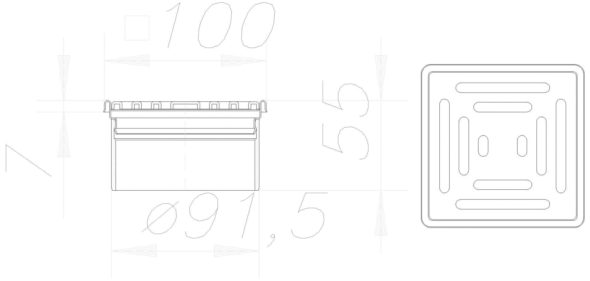 DALLMER Aufsatz VC 10, 100 x 100 mm
