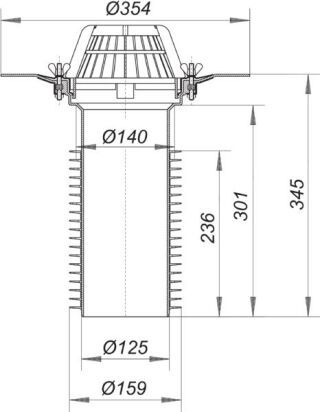 DALLMER Sanierungs-Dachablauf 63 T Dallmer - DALLMER Sanierungs-Dachablauf 63 T