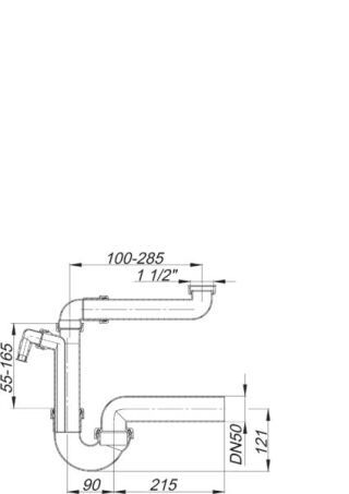 DALLMER Raumspar-Siphon 121 Dallmer - DALLMER Raumspar-Siphon 121