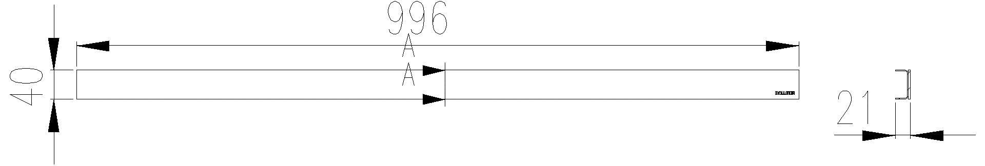 DALLMER Abdeckung CeraLine Design Edelstahl poliert, 1000 mm