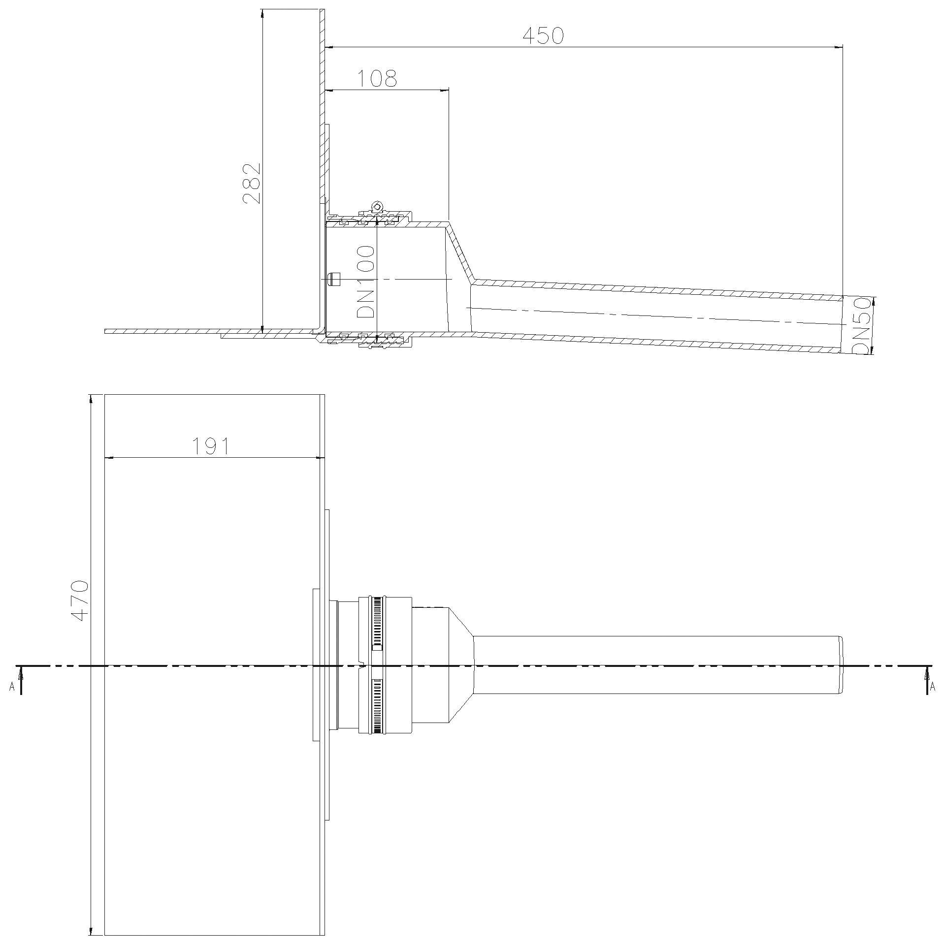 DALLMER Attikaablauf DallBit, DN 50