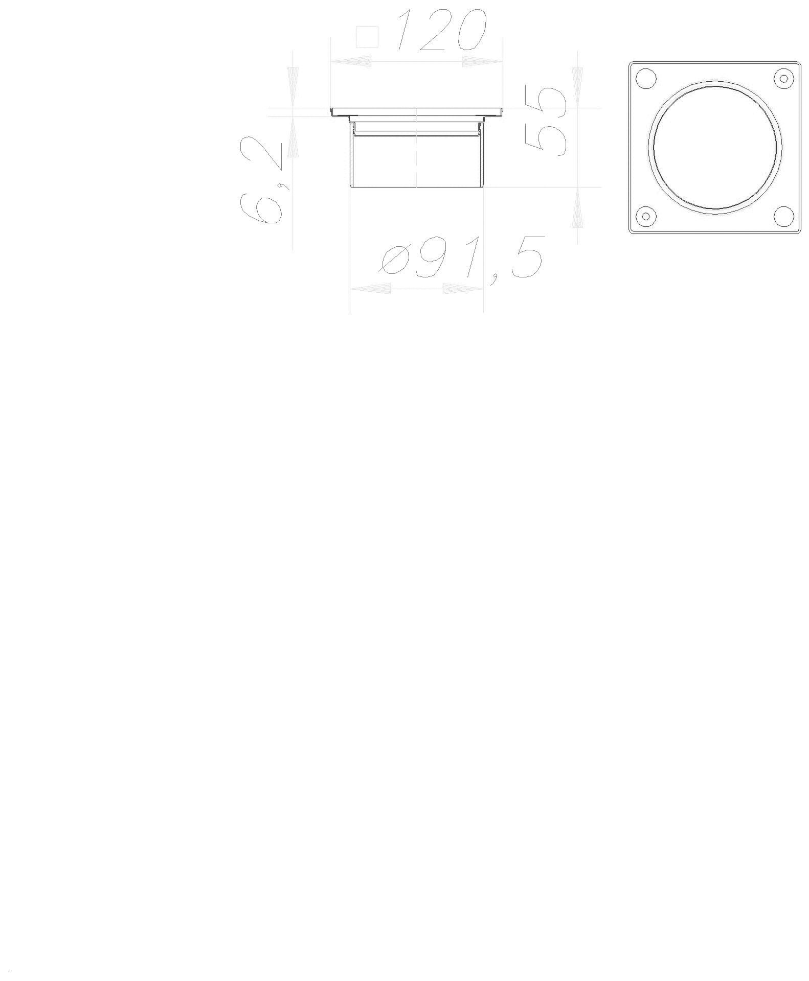 DALLMER Aufsatzrahmen V, S 10/120, 120 x 120 mm