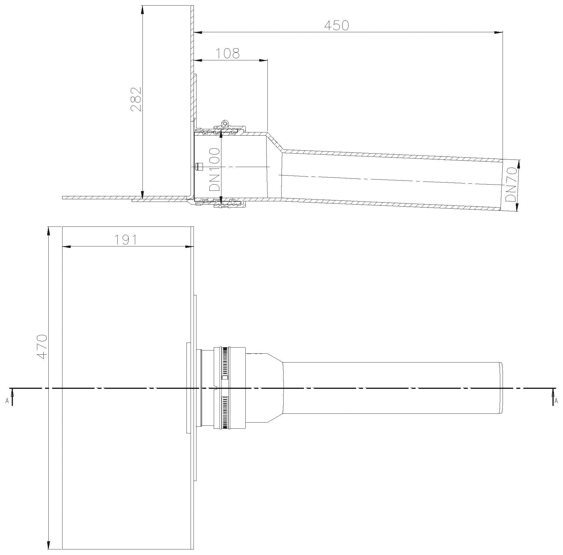 DALLMER Attikaablauf DallBit, DN 70