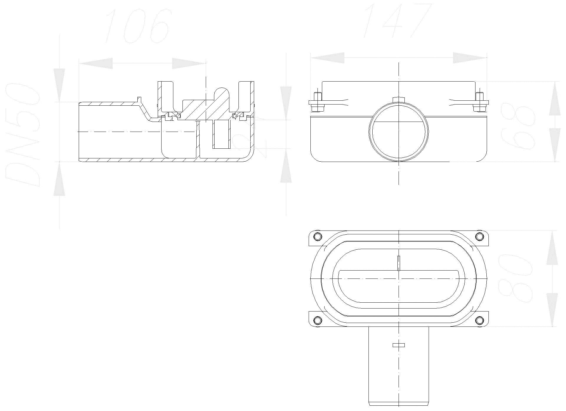 Dallmer - DALLMER Ablaufgehäuse CeraLine NANO, DN 50