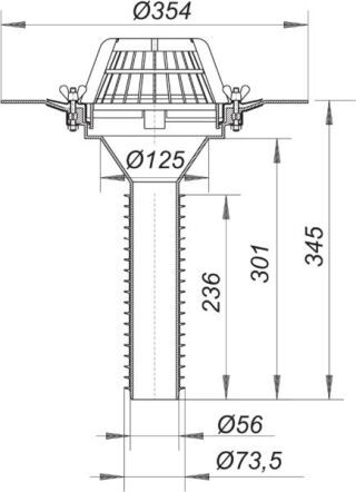 DALLMER Sanierungs-Dachablauf 63 T Dallmer - DALLMER Sanierungs-Dachablauf 63 T