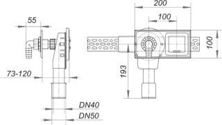 DALLMER Wandeinbau-Waschgeräte-Siphon HL 400 Dallmer - DALLMER Wandeinbau-Waschgeräte-Siphon HL 400