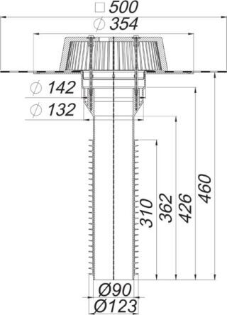 DALLMER Sanierungs-Dachablauf 63 T Dallmer - DALLMER Sanierungs-Dachablauf 63 T