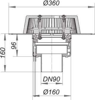 DALLMER SuperDrain 62 Dachablauf Dallmer - DALLMER SuperDrain 62 Dachablauf