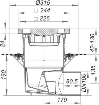 DALLMER Hof- und Parkdeckablauf 615 Dallmer - DALLMER Hof- und Parkdeckablauf 615