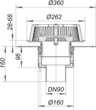 DALLMER SuperDrain 62 Dachablauf Dallmer - DALLMER SuperDrain 62 Dachablauf