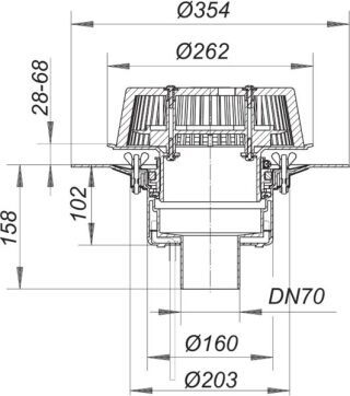 DALLMER SuperDrain 62 Dachablauf Dallmer - DALLMER SuperDrain 62 Dachablauf