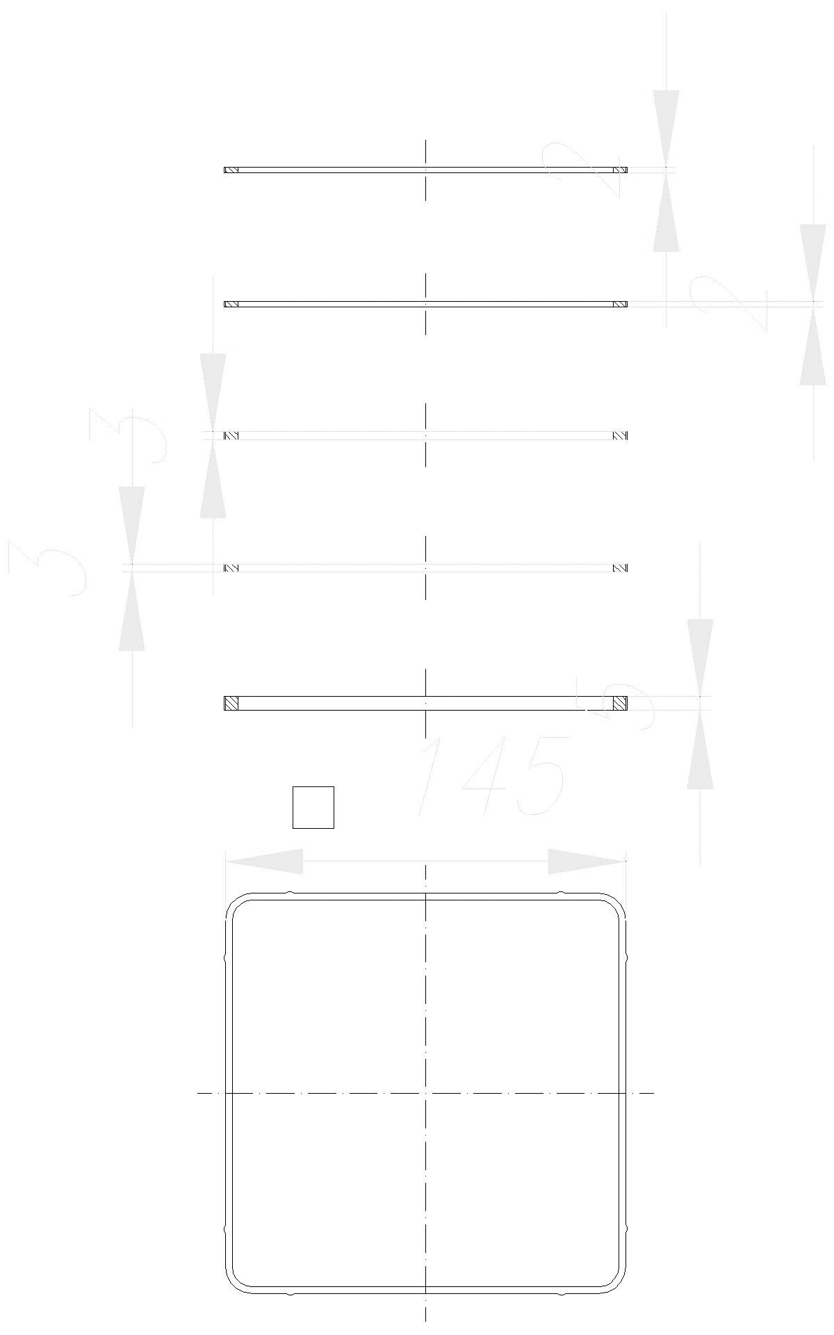 DALLMER Tragrahmen-Set N, 145 x 145 mm