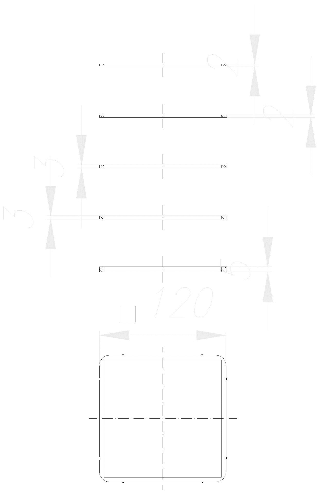 DALLMER Tragrahmen-Set N, 120 x 120 mm