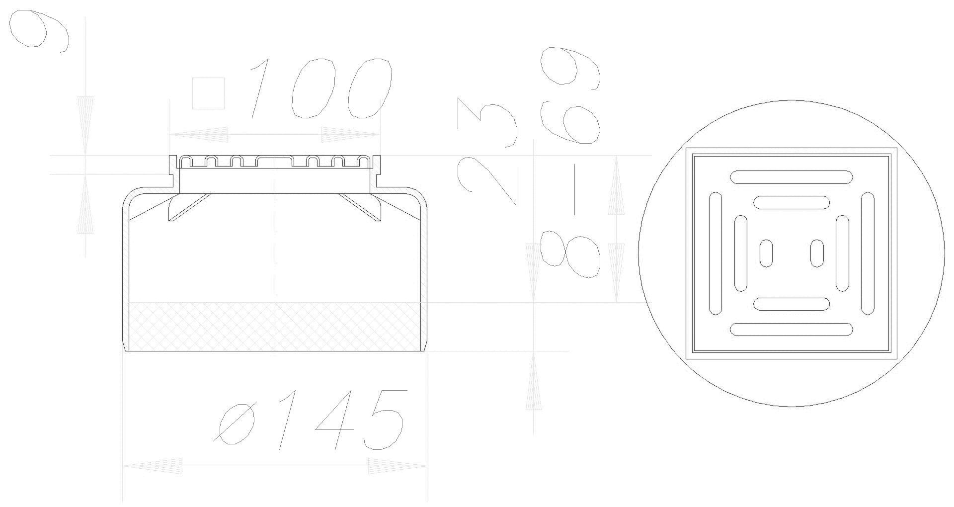 DALLMER Aufsatz E 15, 100 x 100 mm