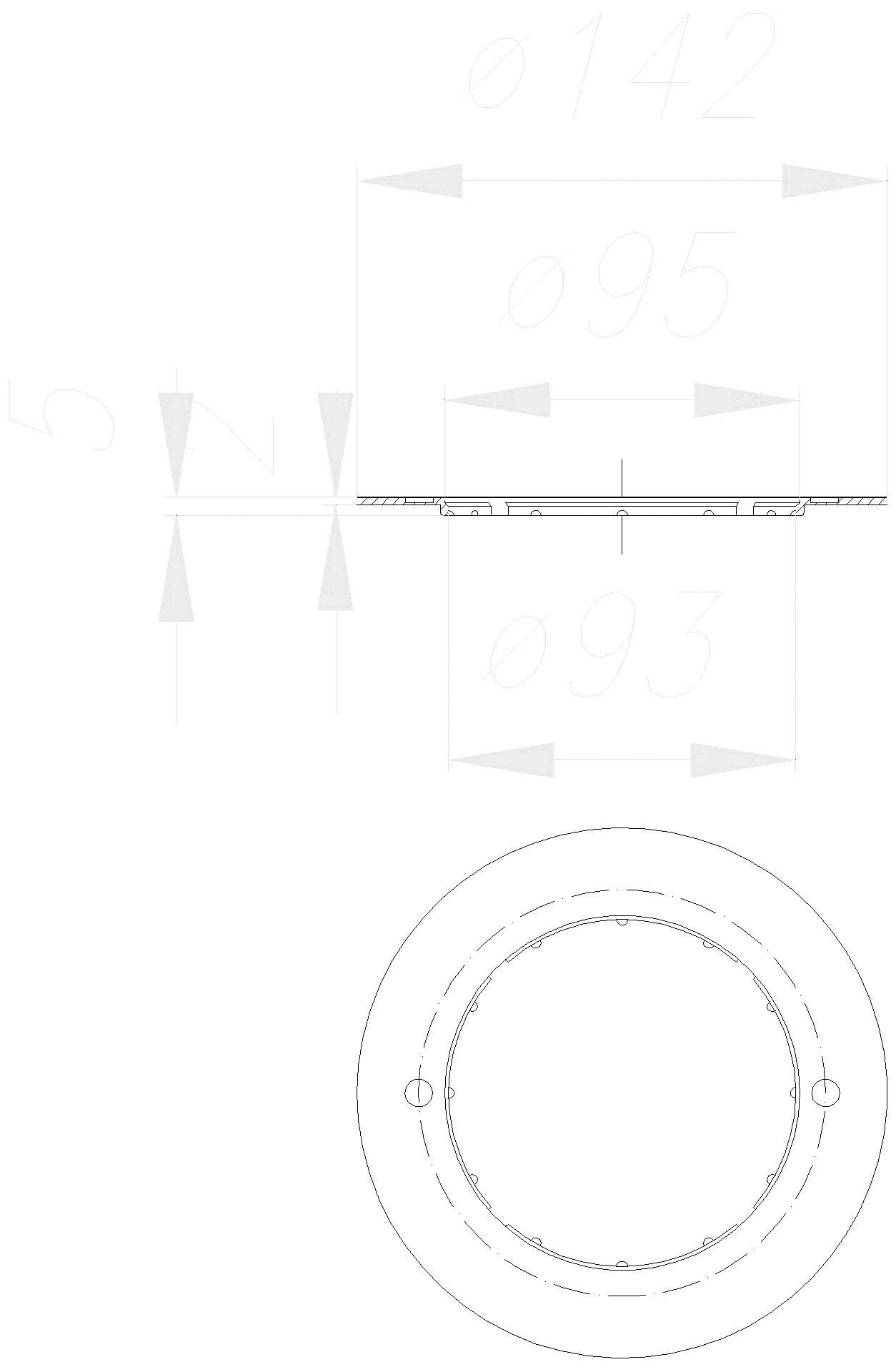 DALLMER Rahmenaufnahme CeraDrain/TistoDrain S 10