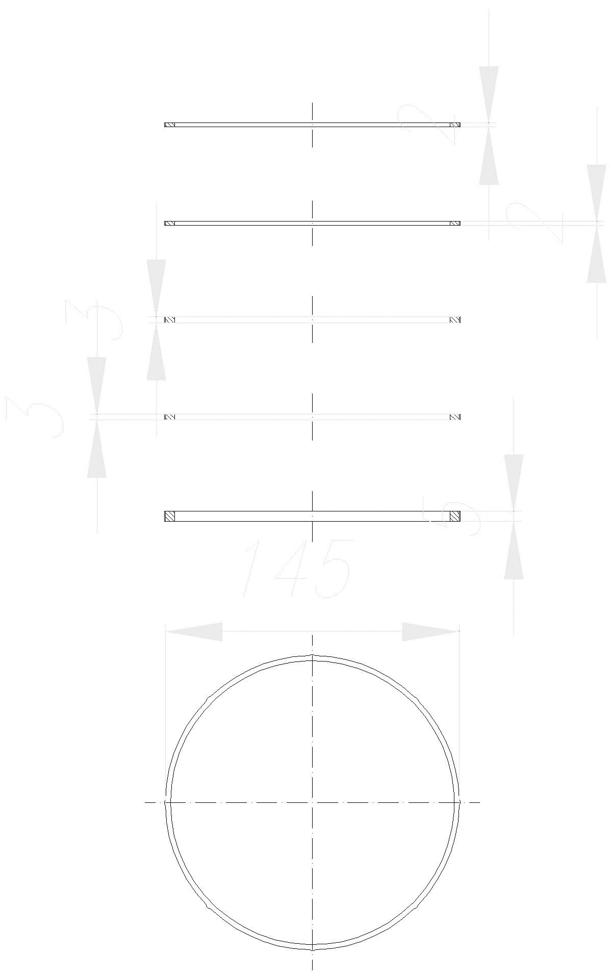 DALLMER Tragrahmen-Set N, d: 145 mm