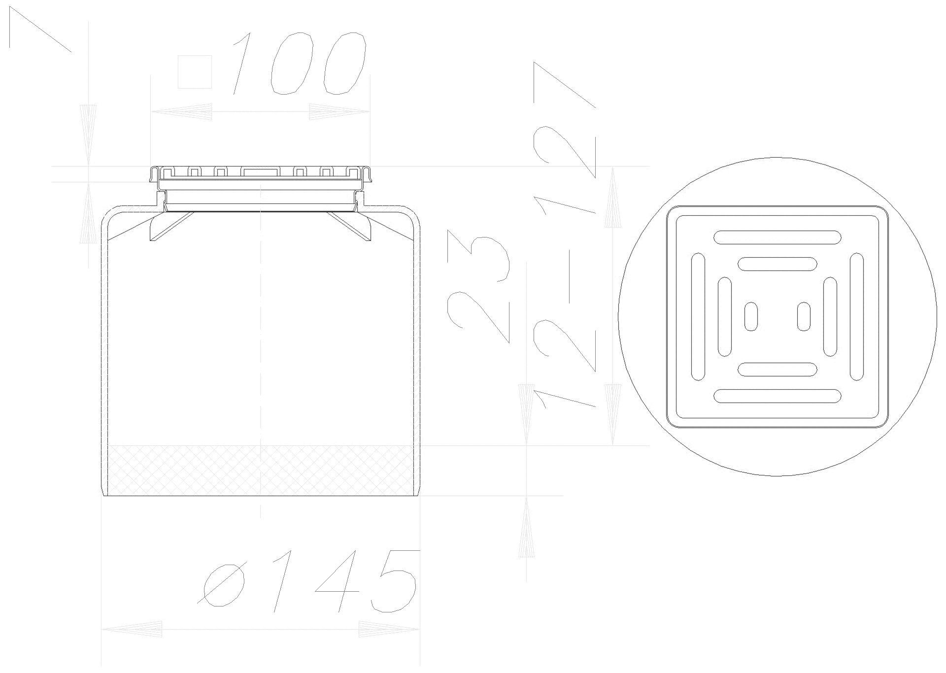 DALLMER Aufsatz EC 15, 100 x 100 mm