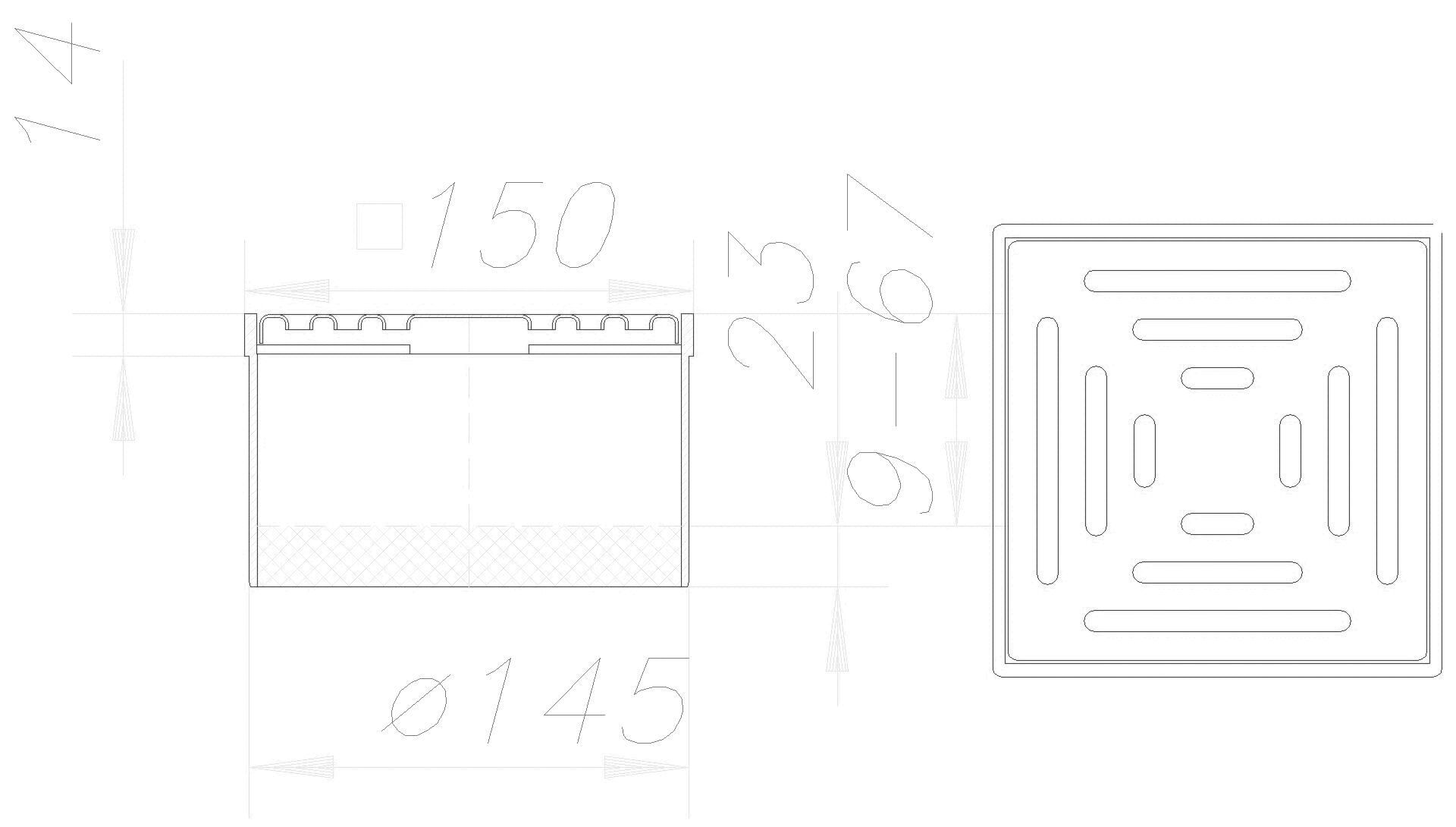DALLMER Aufsatz KE 15, 150 x 150 mm