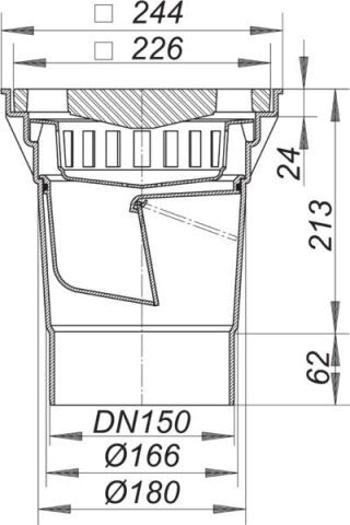 DALLMER Hof- und Parkdeckablauf 606 Dallmer - DALLMER Hof- und Parkdeckablauf 606
