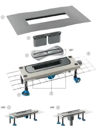 Duschrinne CeraWall für bodengleiche Duschen Duschrinne CeraWall für bodengleiche Duschen