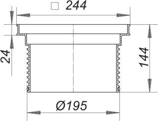 DALLMER Aufsatzrahmen 608 Dallmer - DALLMER Aufsatzrahmen 608
