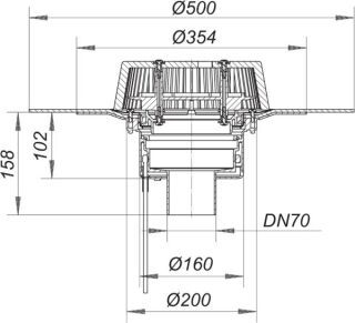 DALLMER SuperDrain 62 Dachablauf Dallmer - DALLMER SuperDrain 62 Dachablauf