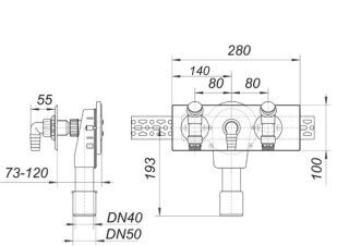 DALLMER Wandeinbau-Waschgeräte-Siphon 406 Dallmer - DALLMER Wandeinbau-Waschgeräte-Siphon 406