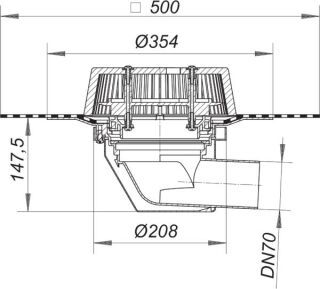 DALLMER SuperDrain 64 Dachablauf Dallmer - DALLMER SuperDrain 64 Dachablauf