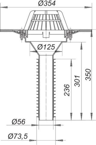 DALLMER Sanierungs-Dachablauf 63 T Dallmer - DALLMER Sanierungs-Dachablauf 63 T