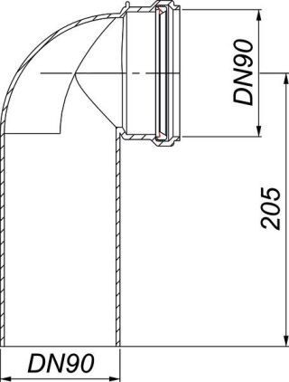 DALLMER Wand-WC-Bogen Dallmer - DALLMER Wand-WC-Bogen