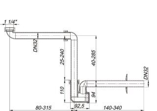 DALLMER Waschtisch-Möbel-Siphon 137 Dallmer - DALLMER Waschtisch-Möbel-Siphon 137