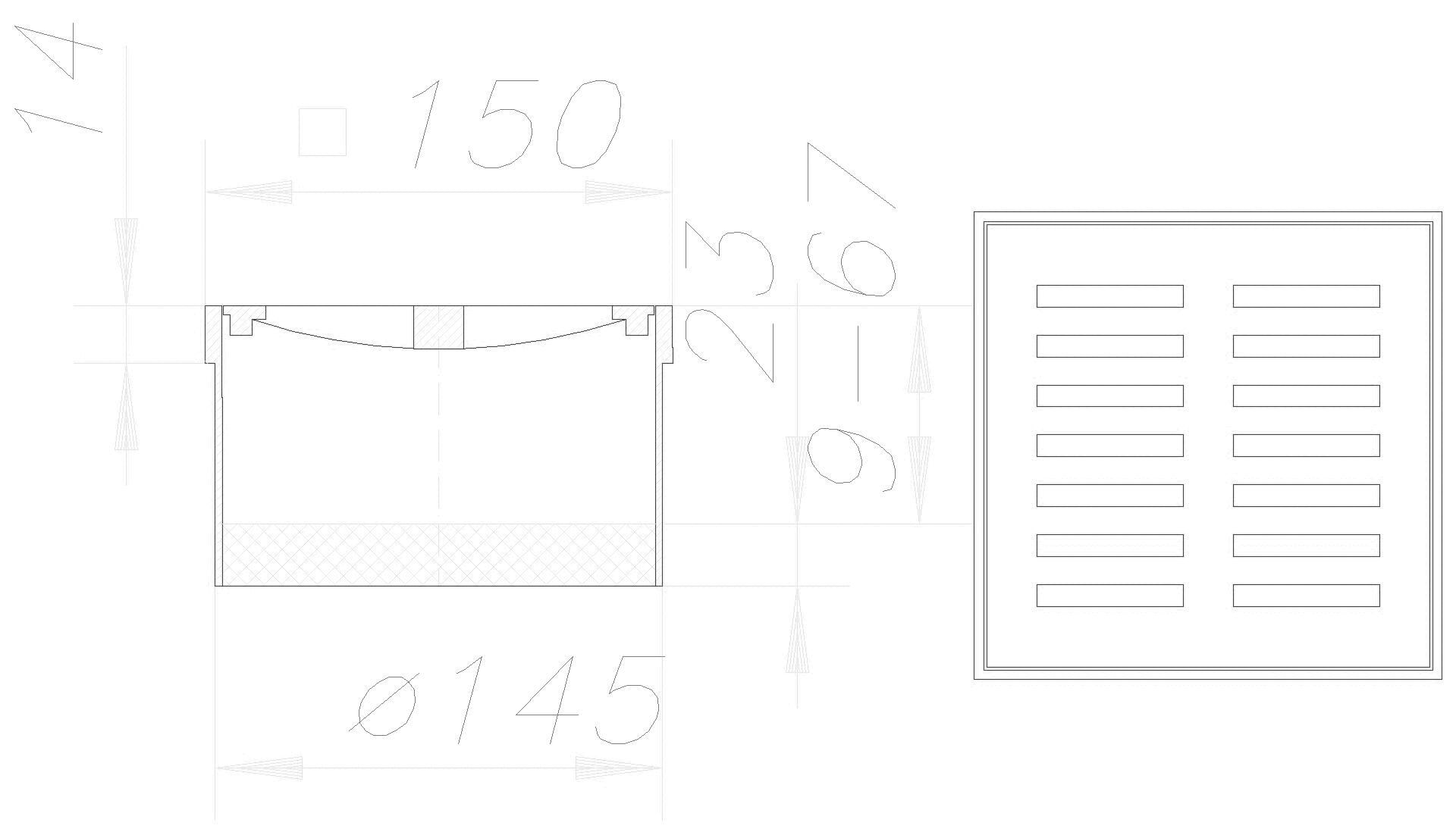 DALLMER Aufsatz K 15, Polyamid-Rost, 150 x 150 mm