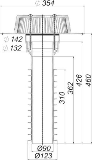 DALLMER Sanierungs-Dachablauf 63 T Dallmer - DALLMER Sanierungs-Dachablauf 63 T