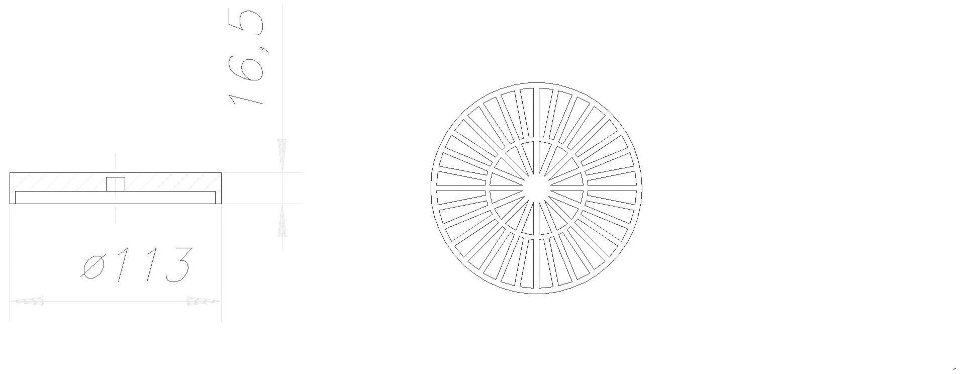 DALLMER Flachrost S 10, d: 113 mm