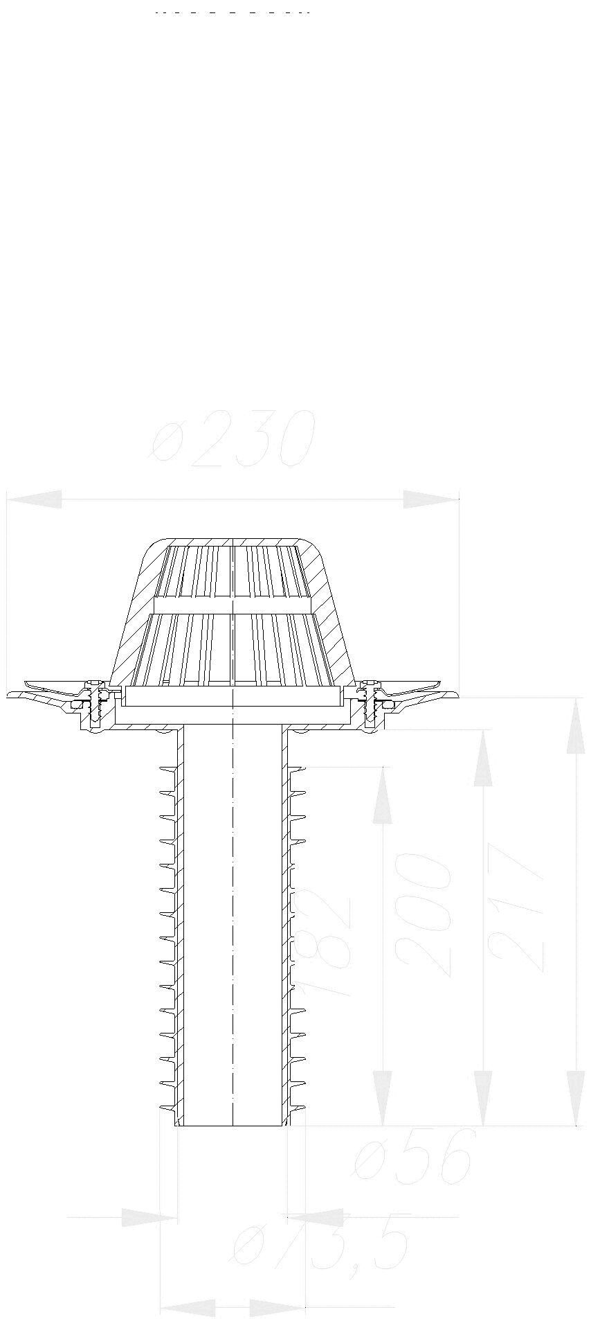 DALLMER Sanierungs-Dachablauf 84 Schraubflansch, DN 70