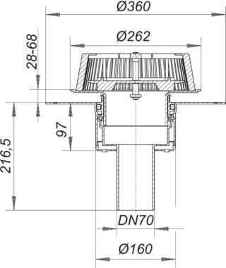 DALLMER SuperDrain 62 Dachablauf Dallmer - DALLMER SuperDrain 62 Dachablauf
