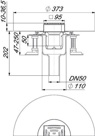 DALLMER DallDrain Pure Bodenablauf senkrecht Dallmer - DALLMER DallDrain Pure Bodenablauf senkrecht