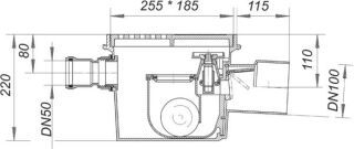 DALLMER Rückstau-Kellerablauf Ballstau Dallmer - DALLMER Rückstau-Kellerablauf Ballstau