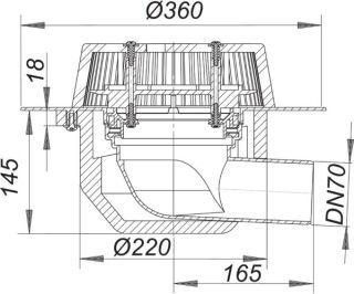 DALLMER SuperDrain 64 Dachablauf Dallmer - DALLMER SuperDrain 64 Dachablauf