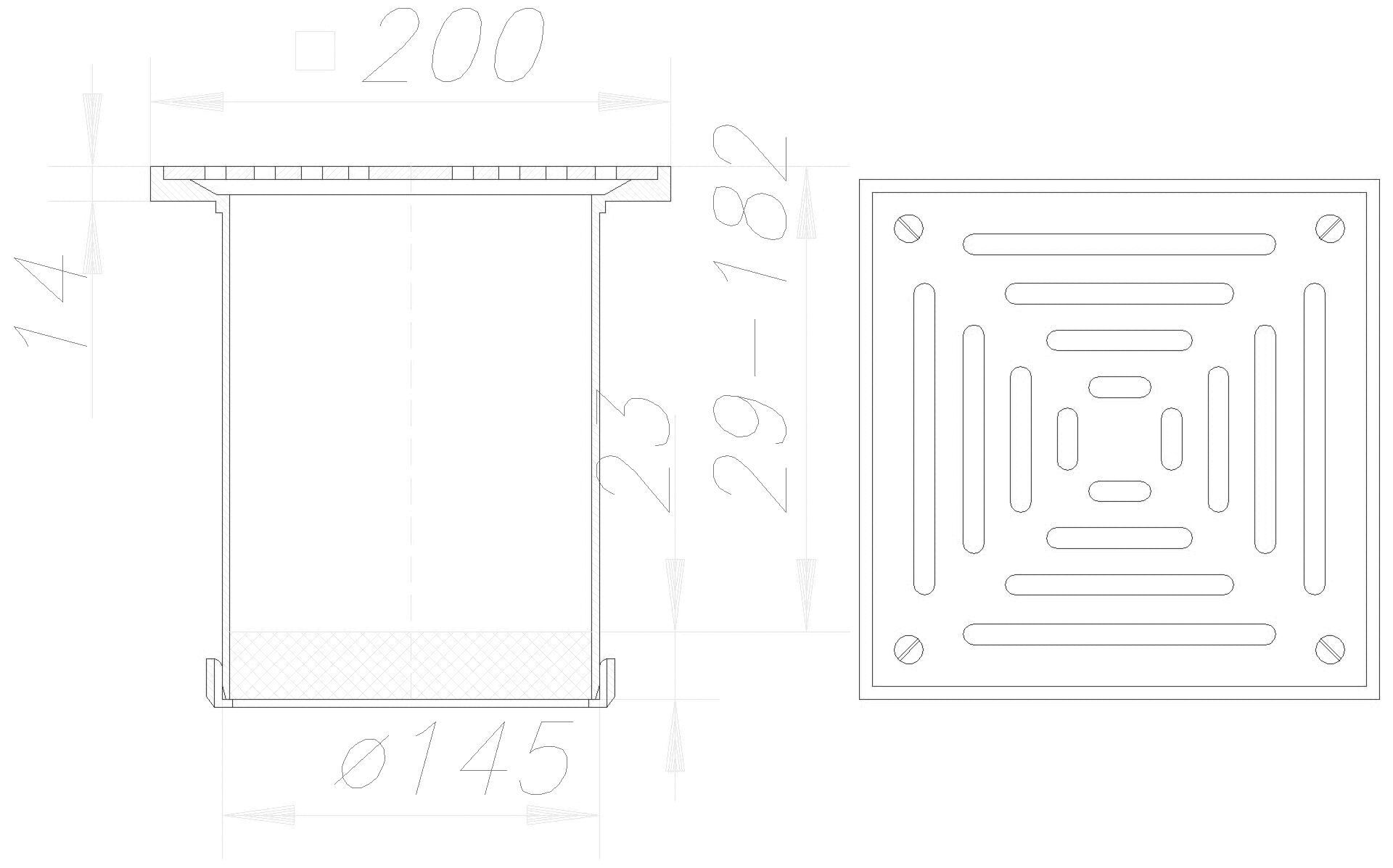 DALLMER Terrassen-Aufsatz GES 15, Rost massiv, verschr., 200 x 200 mm