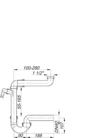DALLMER Raumspar-Siphon 121 Dallmer - DALLMER Raumspar-Siphon 121