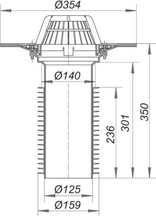 DALLMER Sanierungs-Dachablauf 63 T Dallmer - DALLMER Sanierungs-Dachablauf 63 T